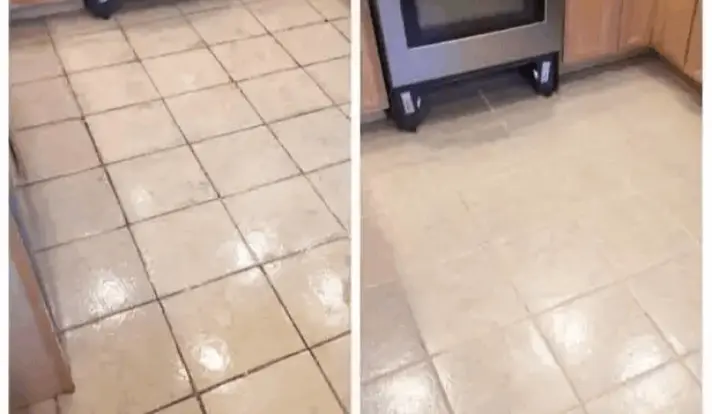 Synoshi Pro Before After — Tile Grout Cleaning Results